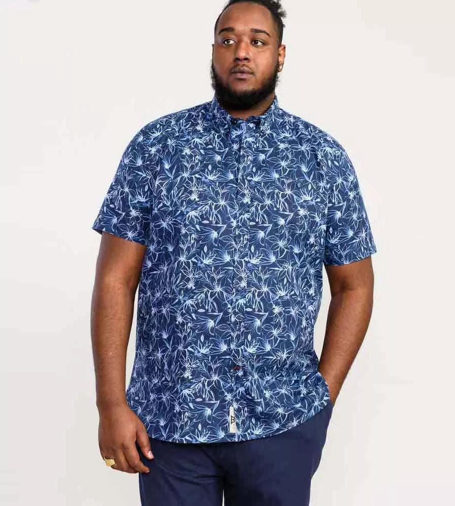 mens navy floral shirt