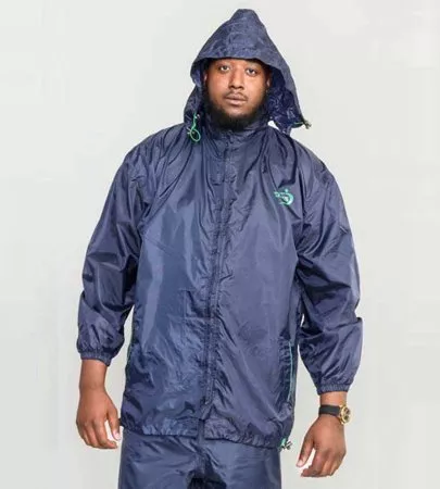 Duke Direct D555 Big Mens Navy Packaway Weather Proof Rain Jacket ZAC