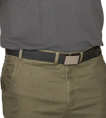 D555 Big Mens Khaki Webbing Belt (EDWARD KHAKI)