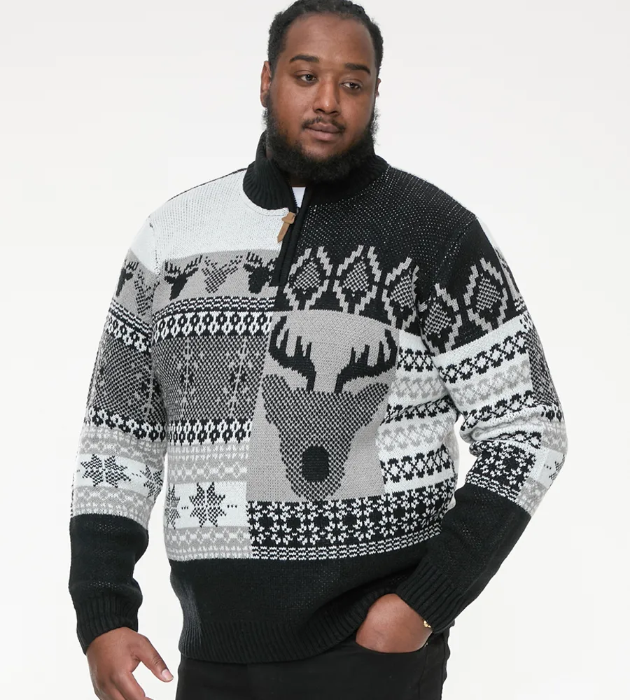 Mens grey christmas jumper best sale