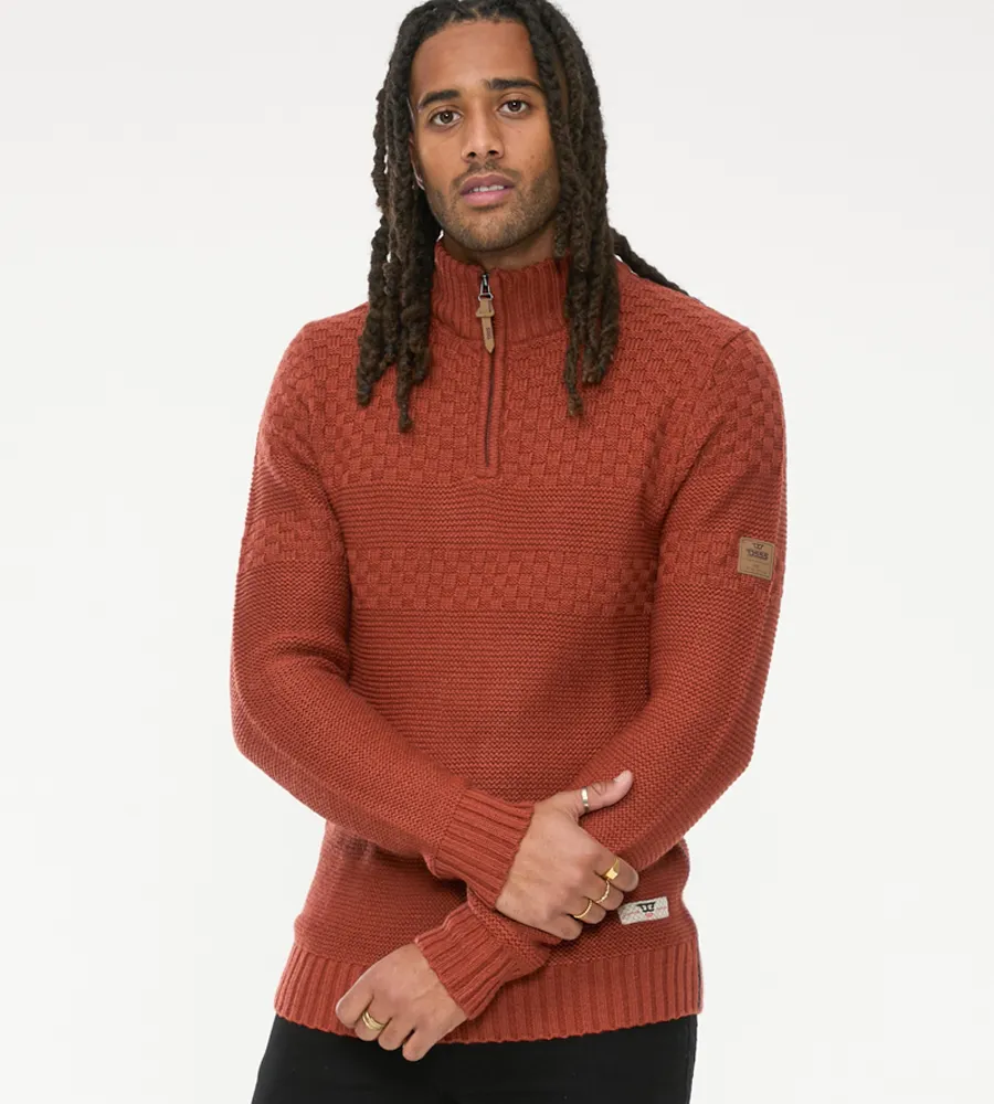 Jumper with zip mens best sale